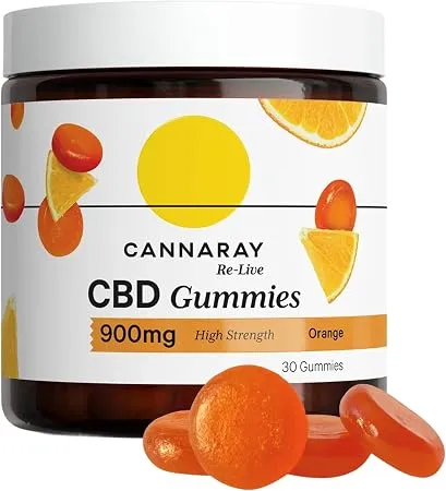 Cannaray CBD Gummies 900mg (Orange)