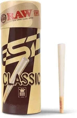 RAW Classic King Size Cones 50 Pack with Tips